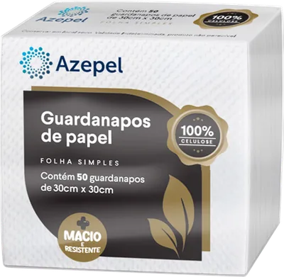 Guardanapos de Papel 100% Celulose 30x30 c/ 50 folhas
