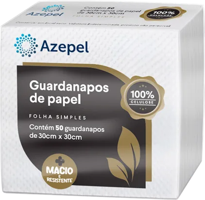 Guardanapos de Papel 100% Celulose 30x30 c/ 50 folhas