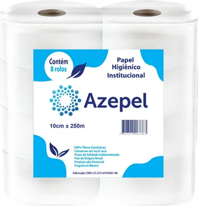 Papel Higiênico Branco Azepel 8x10x250m