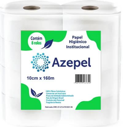 Papel Higiênico Azepel 8x10x160m