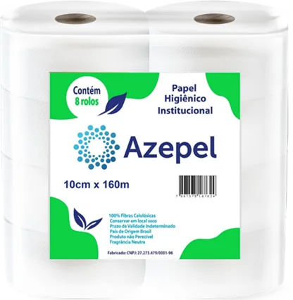 Papel Higiênico Azepel 8x10x160m