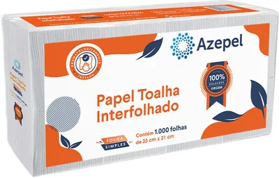 Interfolha 100% Celulose Azepel Folha Simples 23x21