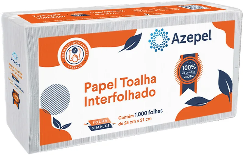 Interfolha 100% Celulose Azepel Folha Simples 23x21