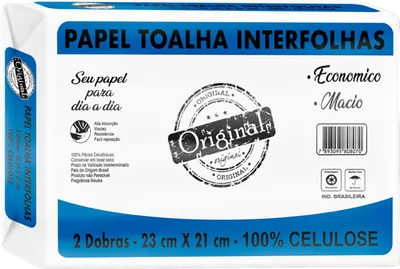Interfolha 100% Celulose Original 23x21 c/ 600g