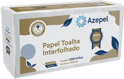 Interfolha 100% Celulose Azepel Premium Folha Dupla 22x20,5